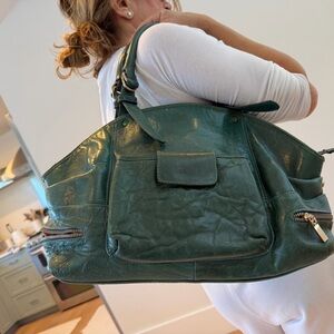 Free People Leather Teal Shoulder Bag Day to Evening 🌈